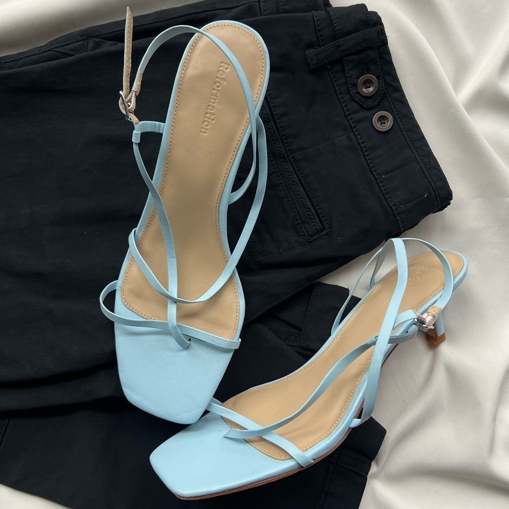 NWT REFORMATION SERENITY BARE BLUE SANDALS ✨ - Picture 2 of 5